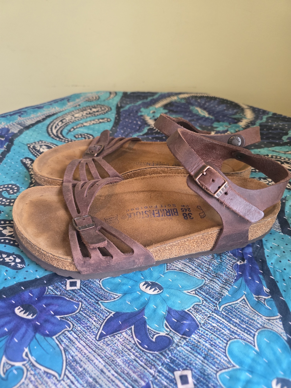 Birkenstock Brown Leather Soft Footbed Sandal - Picture 2 of 5